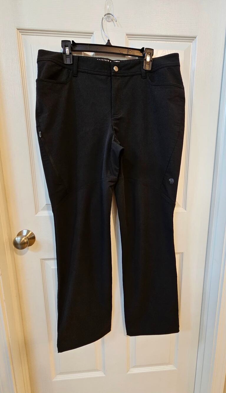 Mountain Hardwear Womens Hiking Pants Size 14/32 Black Stretch Trail Outdoor